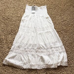 Raviya White Lace Maxi Skirt